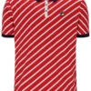 Polo Fila Jaye à rayures diagonales rouge