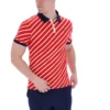 Polo Fila Jaye à rayures diagonales rouge