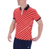 Polo Fila Jaye à rayures diagonales rouge
