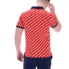 Polo Fila Jaye à rayures diagonales rouge