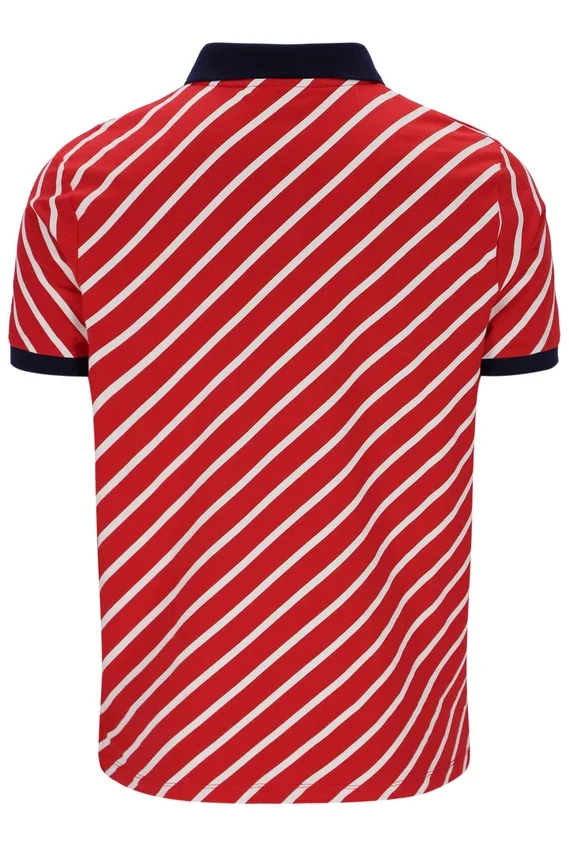 Polo Fila Jaye à rayures diagonales rouge