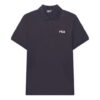 Polo à manches courtes avec logo brodé, bleu