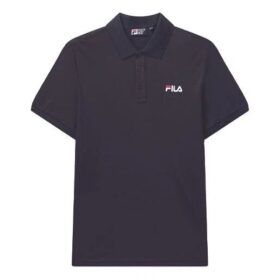 Polo à manches courtes avec logo brodé, bleu