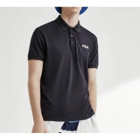 Polo à manches courtes avec logo brodé, bleu