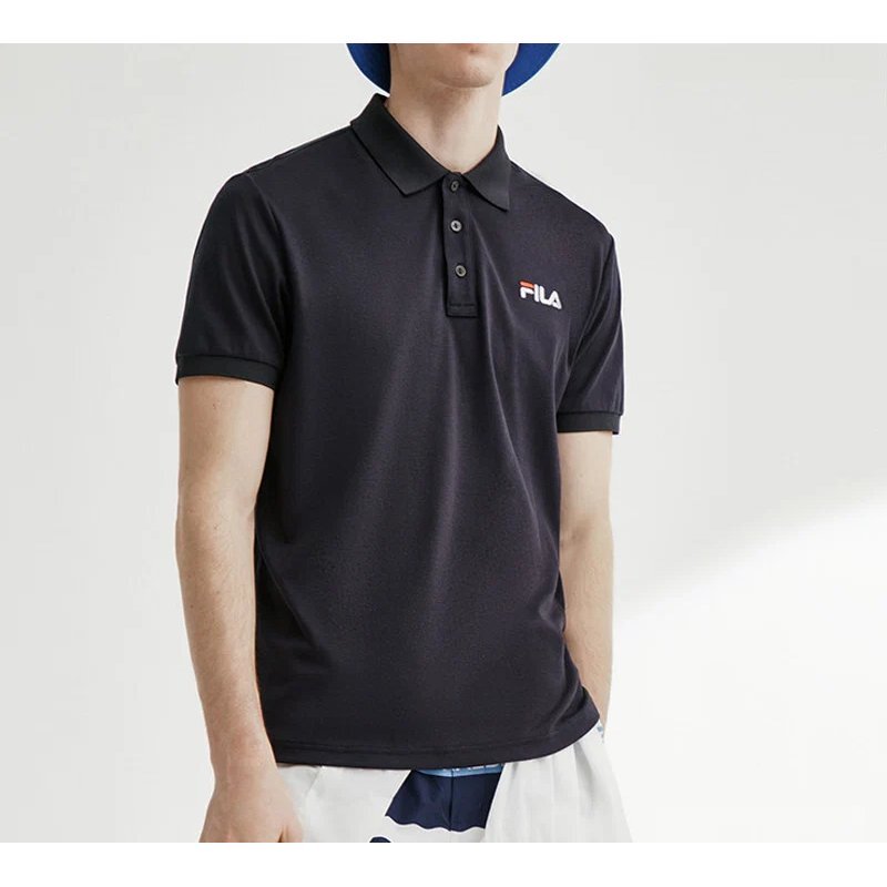 Polo à manches courtes avec logo brodé, bleu
