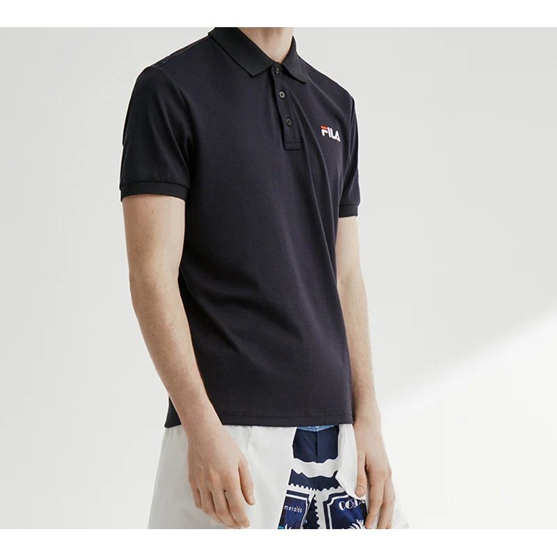 Polo à manches courtes avec logo brodé, bleu