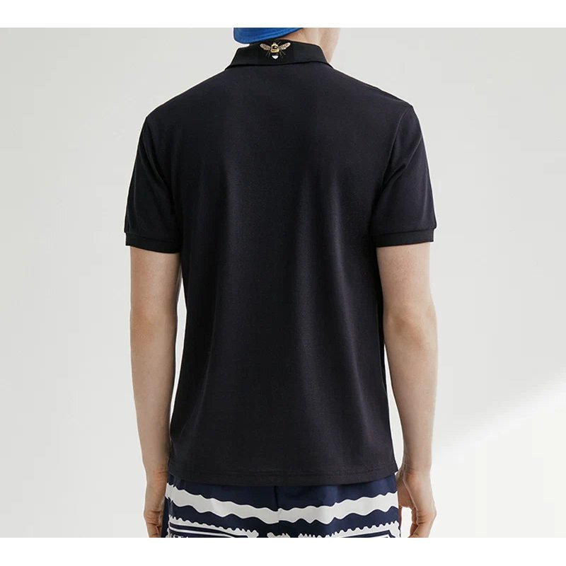 Polo à manches courtes avec logo brodé, bleu