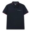 Polo à manches courtes avec logo colorblock rouge, bleu