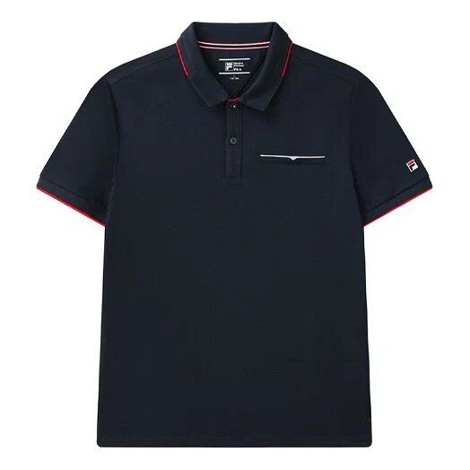 Polo à manches courtes avec logo colorblock rouge, bleu