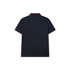 Polo à manches courtes avec logo colorblock rouge, bleu