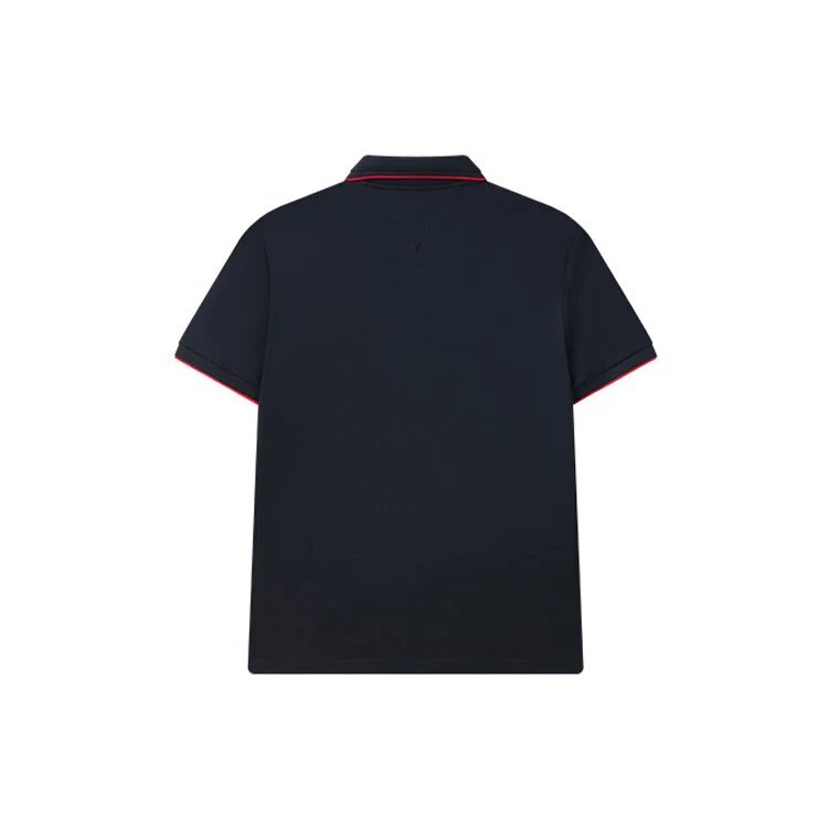 Polo à manches courtes avec logo colorblock rouge, bleu