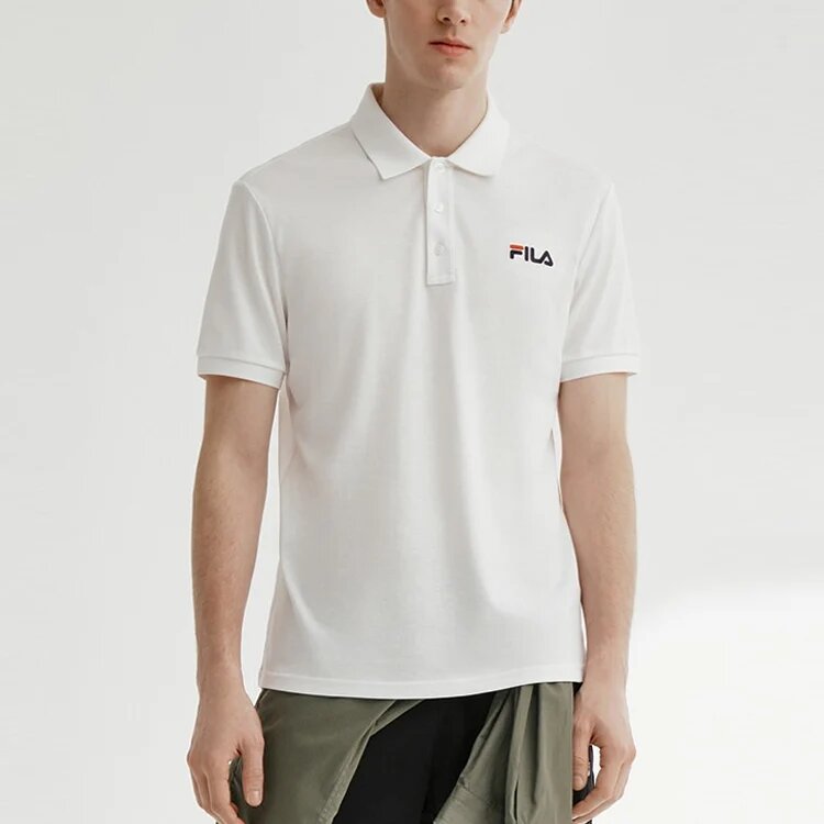 Polo à manches courtes brodé du logo « Bee », blanc