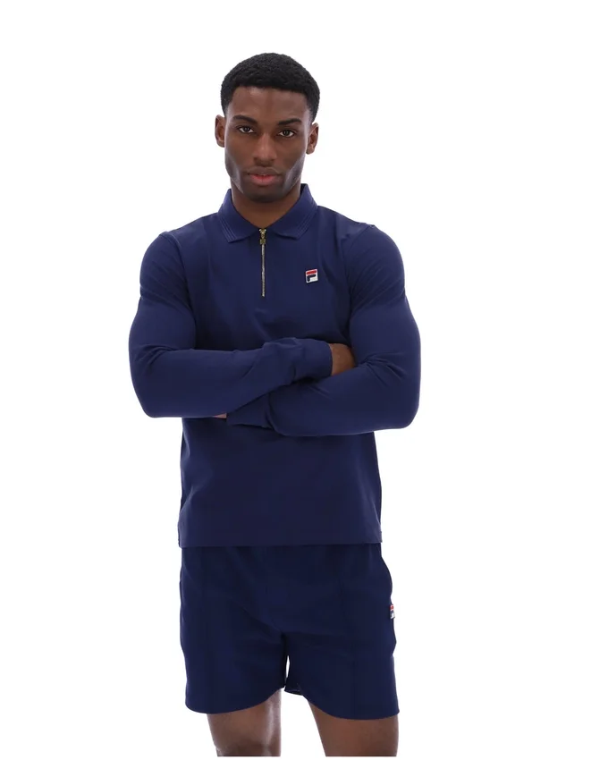 Polo à manches longues Emiliano Fila Navy