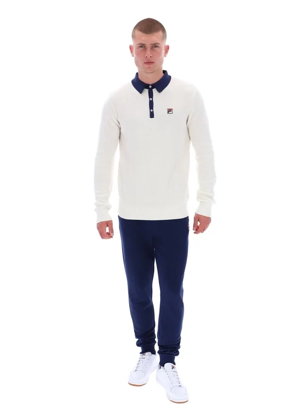 Polo à manches longues en maille gaufrée Gardenia Nowell