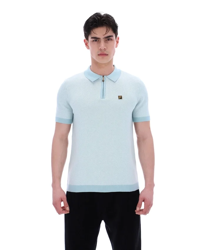 Polo Marty Zip bleu sterling
