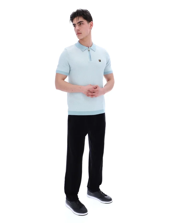 Polo Marty Zip bleu sterling