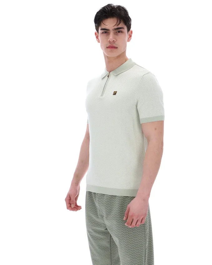 Polo Marty Zip couleur écume de mer