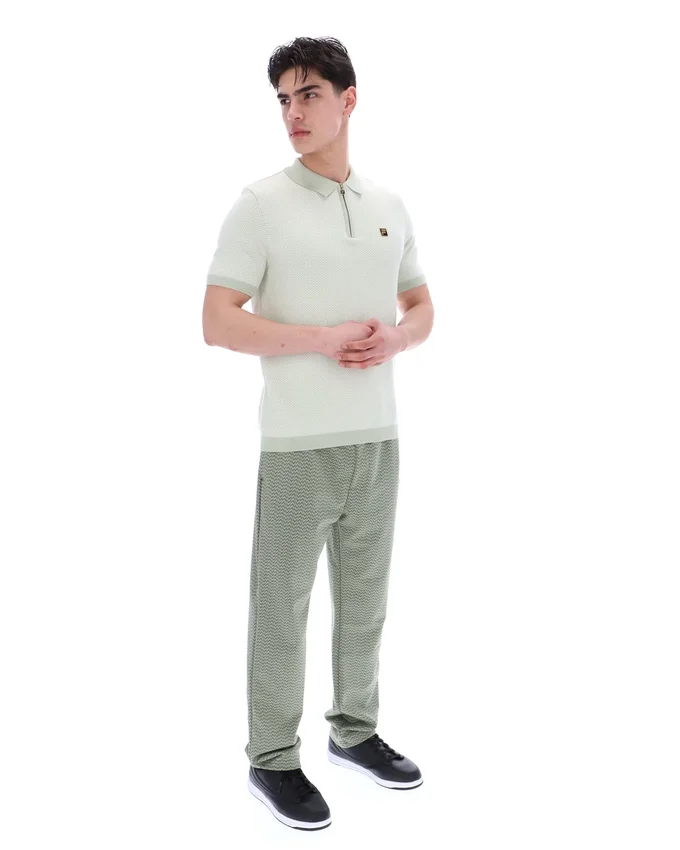 Polo Marty Zip couleur écume de mer