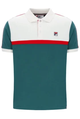 Polo Mattia à empiècements contrastés de la collection Mediterranea