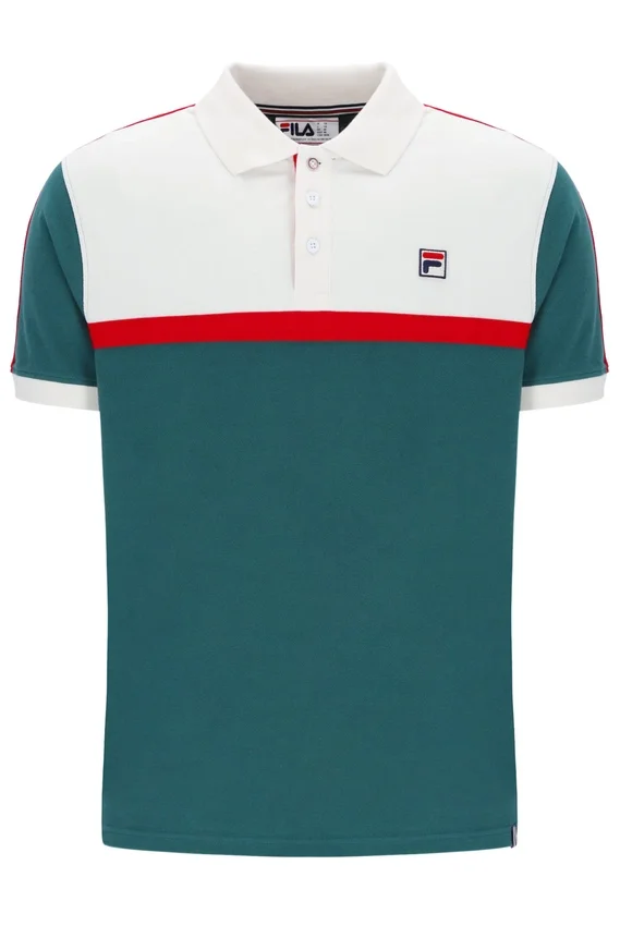 Polo Mattia à empiècements contrastés de la collection Mediterranea
