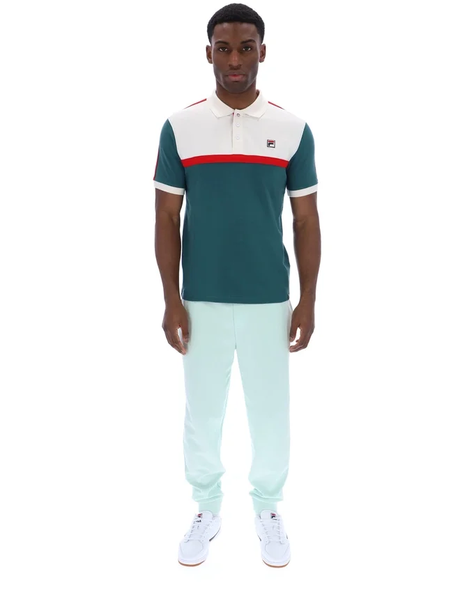 Polo Mattia à empiècements contrastés de la collection Mediterranea