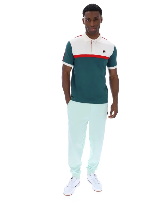 Polo Mattia à empiècements contrastés de la collection Mediterranea