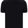 Polo noir Castello en maille jacquard avec fermeture à glissière