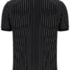 Polo noir Patton à rayures jacquard