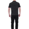 Polo noir Patton à rayures jacquard