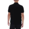 Polo noir Sander en maille texturée