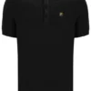 Polo noir Sander en maille texturée