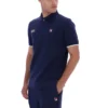 Polo Pablo à trois boutons et bordures côtelées Fila Navy
