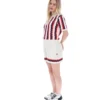 Polo Porto en maille à rayures au crochet