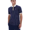 Polo rayé Fila BB1 Classic Vintage bleu marine