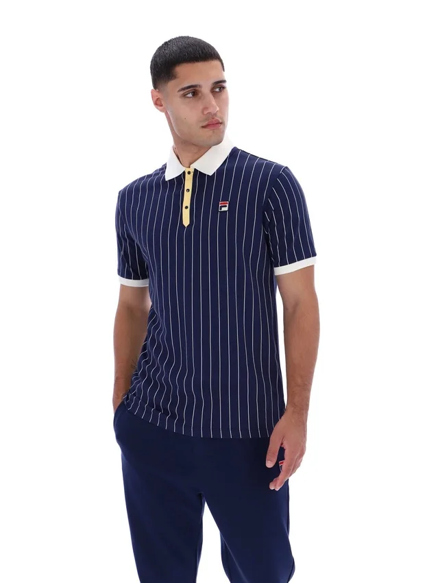 Polo rayé Fila BB1 Classic Vintage bleu marine