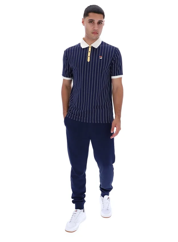 Polo rayé Fila BB1 Classic Vintage bleu marine