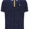 Polo rayé Fila BB1 Classic Vintage bleu marine
