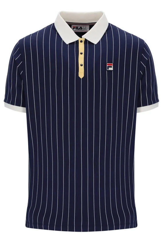Polo rayé Fila BB1 Classic Vintage bleu marine