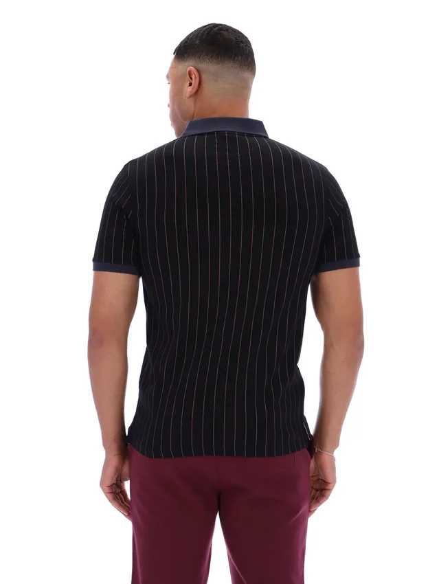 Polo rayé noir BB1 Classic Vintage