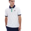 Polo rayé vintage classique BB1 blanc