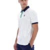 Polo rayé vintage classique BB1 blanc