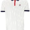Polo rayé vintage classique BB1 blanc