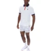 Polo rayé vintage classique BB1 blanc