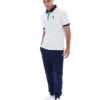 Polo rayé vintage classique BB1 blanc