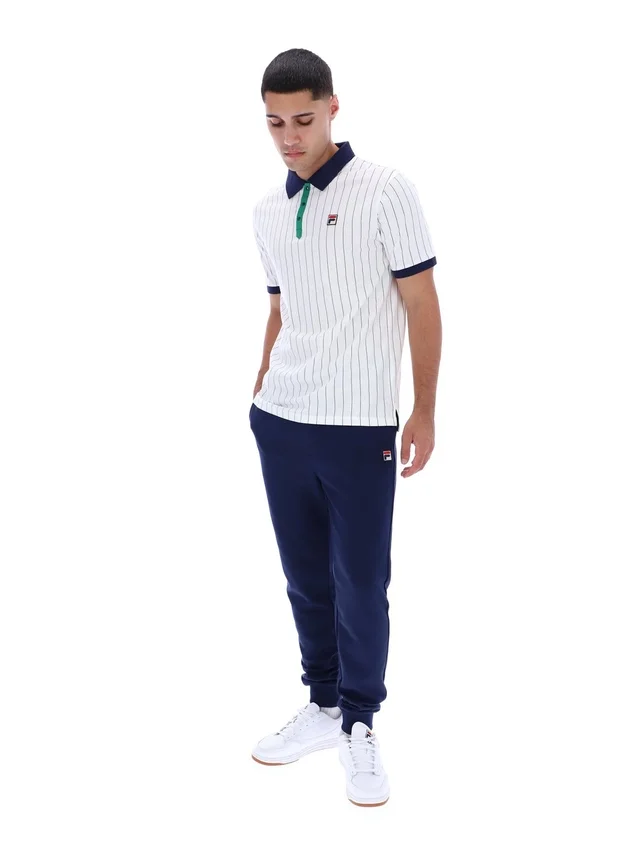 Polo rayé vintage classique BB1 blanc