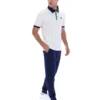 Polo rayé vintage classique BB1 blanc
