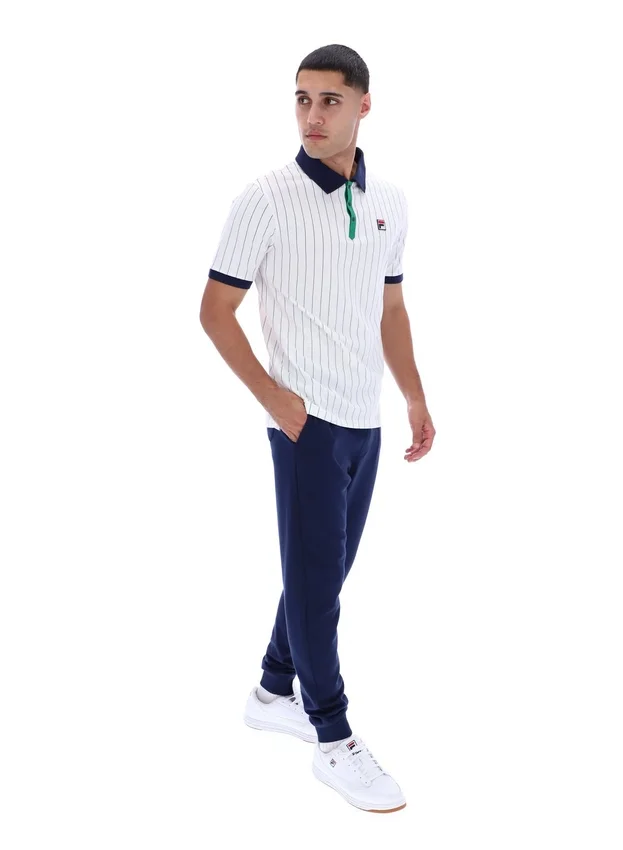Polo rayé vintage classique BB1 blanc