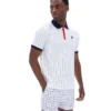 Polo rayé vintage classique BB1 blanc