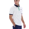 Polo rayé vintage classique BB1 blanc