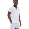 Polo rayé vintage classique BB1 blanc